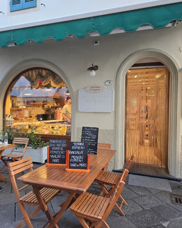 Salumi and cheese at Norcineria Bonuccelli in Camaiore.