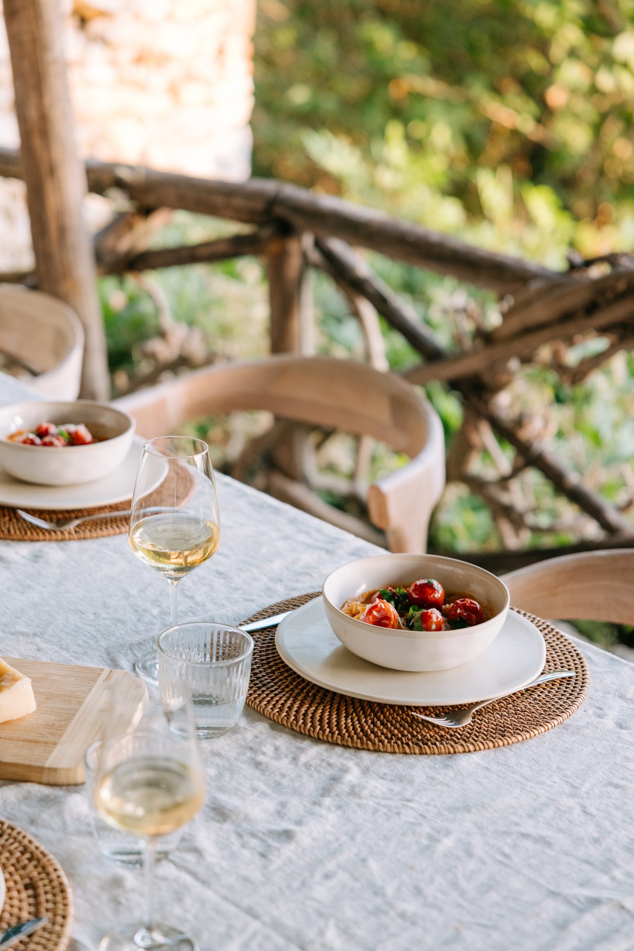 Lunch on the shaded veranda